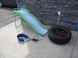 lot 70 image: Slide, Tire Swing and Swing