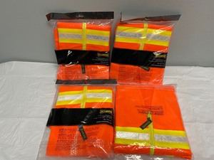 4 PACKS OF HIGH VISIBILITY WORK WEAR ORANGE