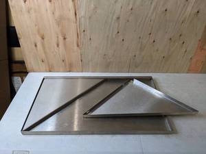 lot 424 image: Stainless Steel 14 x 24 Solid Wall Shelf