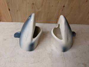 lot 383 image: Set of (2) Shark Ceramic Tiki Mugs