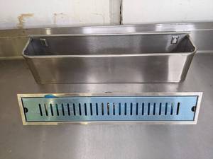 lot 426 image: New Wall Mount Liquor Rail and Tap Drain, Stainless Steel