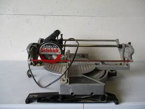 lot 14 image: Delta Sidekick Miter Saw Frame & Trim Saw. Works.