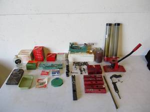 lot 39 image: Lot of Miscellaneous Shot Gun Shell Reloading Primers AmmoAmmunition Supplies and scale.