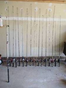lot 86 image: Lot of various FishingPoles Rods & Reels.