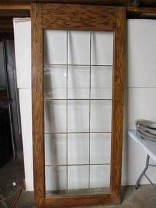 lot 134 image: Vintage Oak & Glass - interior or exterior Door
