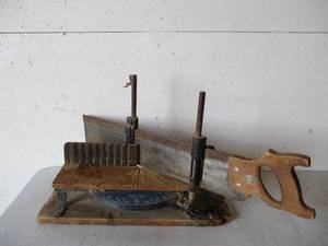 lot 176 image: Vintage Powr-Kraft Miter Saw.
