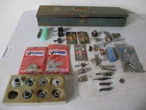 lot 192 image: Metal Tool Box with various Router Tools