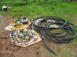 lot 229 image: Lot of Irrigation Hoses, Sprinkler heads, and parts