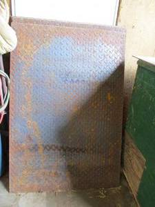 lot 244 image: Lot of 4 Diamond Plate Metal Sheets