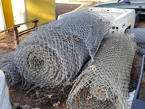 Large Lot Of Used Galvanized Steel Fencing