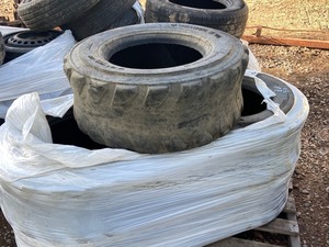 (3) Pallets Of Assorted Truck  Trailer  Car  Skid Loader Tires