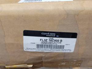 lot 207 image: NOS Genuine Ford Chrome Hood Deflector - Part No. FL3Z-16C900-B - Fits 205-2016 Ford F150