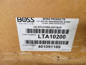 lot 174 image: BOSS Snow Plow Mount Kit w Bolt Kit Part No. LTA10200 - Fits 2017-UP Ford Super Duty