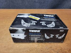 lot 335 image: NEW - THULE Horizontal Glide & Set Kayak Carrier Model 883