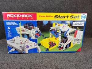 lot 52 image: ROKENBOK System Pump Station Start Set - Model 43105 - Expandable Radio Control System - New in Box - Deck Plates are Compatible with Legos