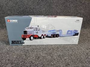 lot 56 image: CORGI Classics Scammell Constructor w 24-Wheel Low Loader 150 Scale Diecast Truck - Hills of Botley