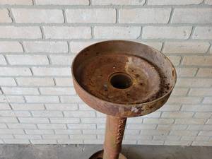 Outdoor Iron Plant Stand - Made from HUDSON Water Pump - Stands about 38 Tall and Top Diameter is 11