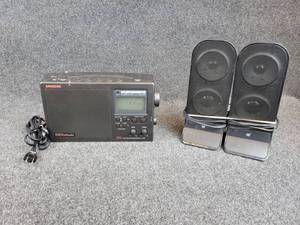 Sangean Weather Radio (Powers on) and Set of Speakers