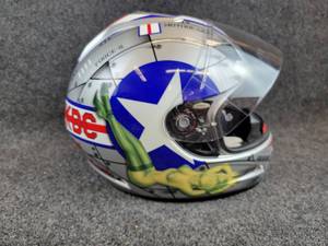 KBC Motorcycle Helmet w Pinup Girl Art Miss Behavin - Size Large - Good Condition