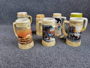 Lot of (7) Beer Steins - (3) are Miller Beer Series