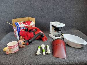 Tupperware Utensils, Dirt Devil Vacuum, Mr. Coffee 4-Cup Coffeemaker, Campbells Dish and More