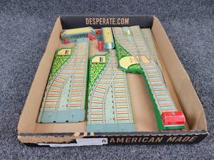 Vintage Post War Alps Tin Litho Train Tracks - Made in Japan, Each Section is about 25 Long