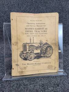 Massey Harris 44 Diesel Operator  Service Manual