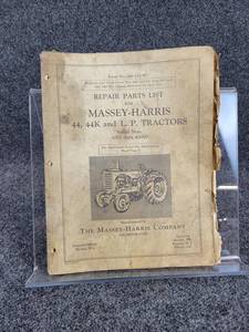 Massey Harris 44, 44K & LP Repair Parts List Manual