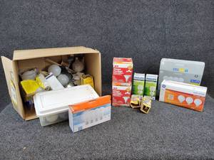 Large Lot of Light Bulbs - Both LED and Incandescent