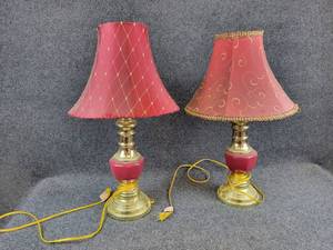 Pair of Table Lamps - About 25 Tall