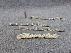 Chevrolet Belair Emblems and Firestone Advertising Piece