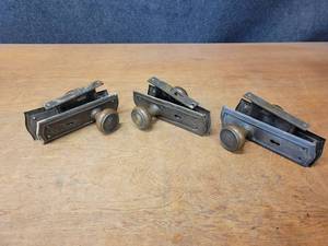 Set of (3) Matching Antique Brass Door Kow Assemblies