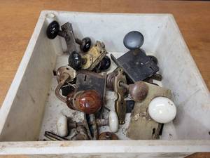 Large Lot of Antique Door Knob Assemblies