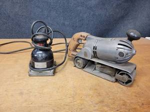 Vintage Skilsaw Zephyrplane Sander and Rockwell Palm Sander