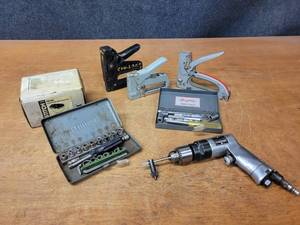 Pneumatic Drill, Tool Kits, Staplers and Bostitch Nailer Model PN100