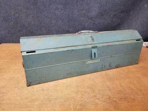 Vintage Wardmastr Toolbox (32 x 9 x 8) and Assorted Tools
