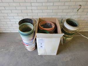 Lot of Flower Pots, Buckets and More