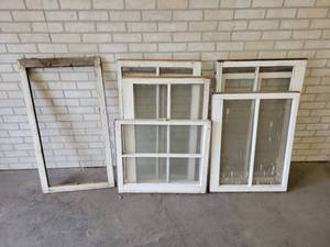 Lot of (8) Vintage Windows - Largest is 40 x 24