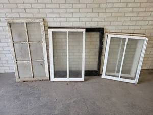 Lot of (5) Vintage Windows - Largest is 36 x 36