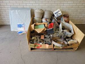 Pallet Lot of Electrical, Hardware, Access Panels, Pipe Vise and More