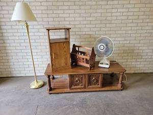 Coffee Table, Floor Lamp, Table Fan, Shelf and Magazine Rack