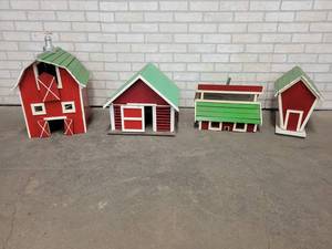 Handcrafted Farm Building Models Made by a Retired Farmer- These are models of buildings he actually had One of a Kind