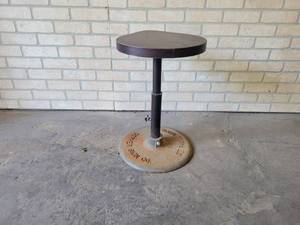 Stool w Cast Iron Base Gopher Sign Co. St. Paul MN - About 22 Tall