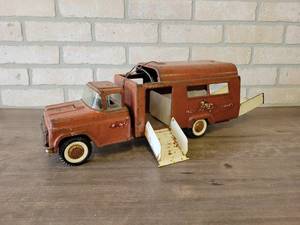 Vintage BuddyL Riding Academy Pressed Steel Toy Truck - About 18 Long
