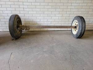 Utility Trailer Axle w 5.30-12 Tires and Rims - 5 Bolt, 50 Wide from inside of each tire