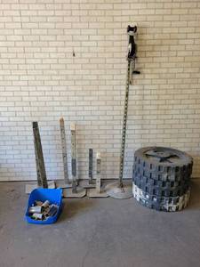 Large Lot of Aluminum Dock Supports, Wheels and Hardware
