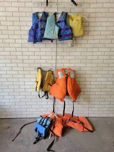 Lot of (9) Life Jackets - Adult and Youth