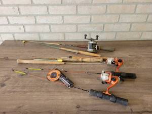 Lot of (7) Ice Fishing Rods - 2 are New