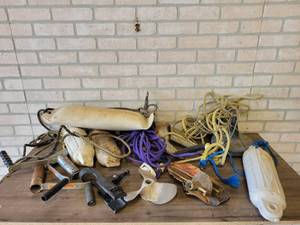 Lot of Dock Bumpers, Anchors, Cranks and More