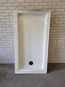 Fiberglass Shower Base w Drain - 60 x 32